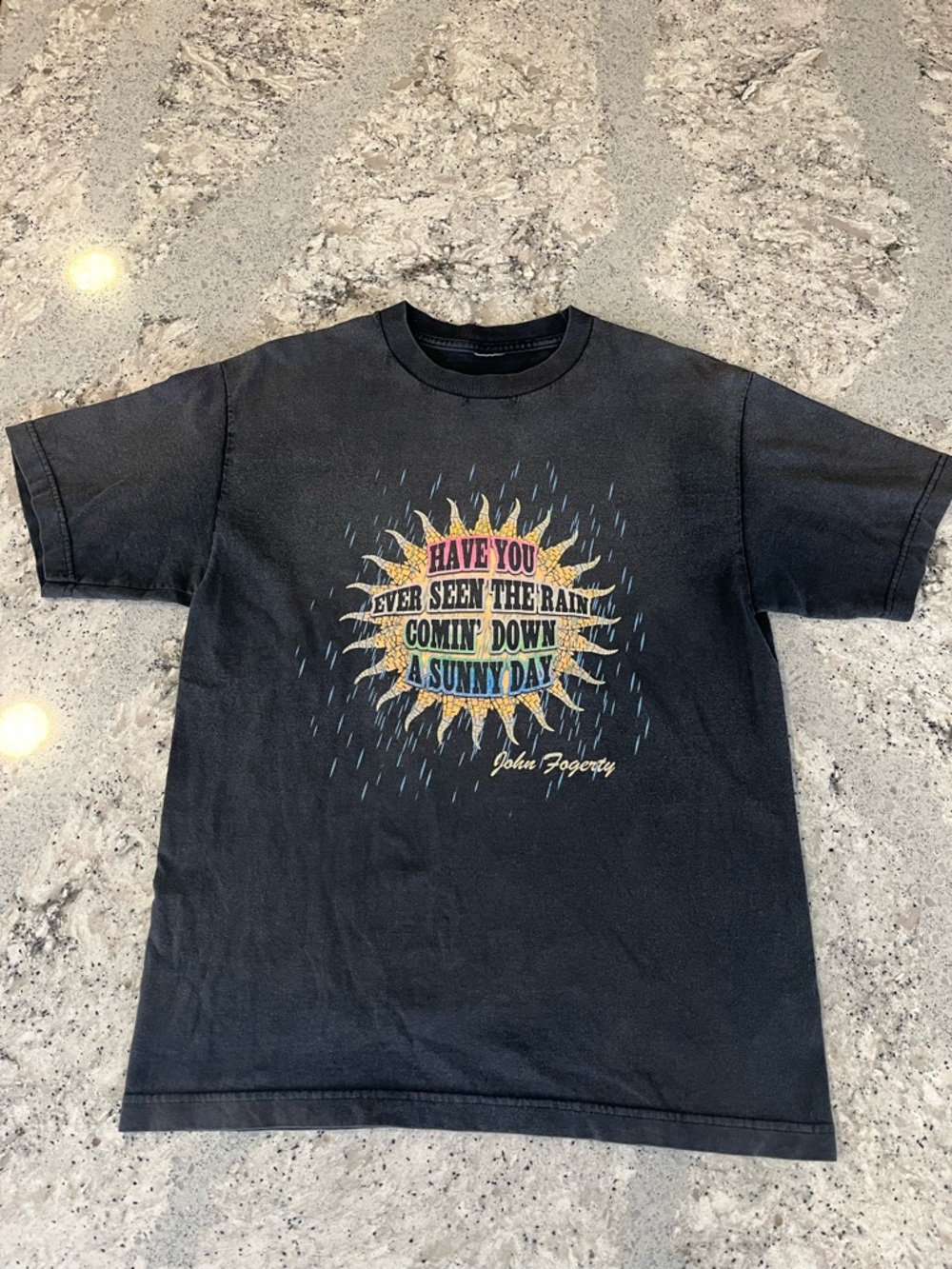 John Fogerty 'Have You Ever Seen The Rain' Black Graphic Tee